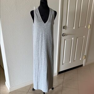 PAIGE Heather Gray V-Neck Maxi Dress